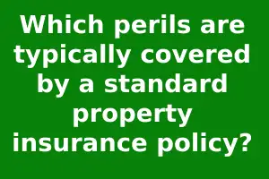 Which perils are typically covered by a standard property insurance policy?